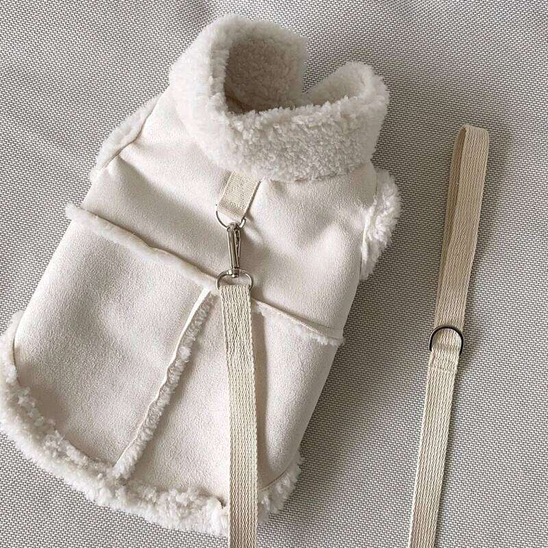 Solid Colour Dog Cotton Coat Pet Warm Winter Teddy Thickened Jacket Bichon Frise Pomeranian Tractable Split Button Shirt NO Rope XJ260127