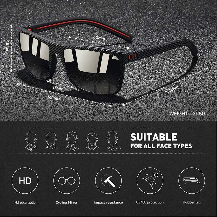 Fashion Vintage Check Pattern Polarized Sunglasses Men Women Classic Driving Fishing Square Sun Glasses Man Retro Eyewear UV400 Z260127