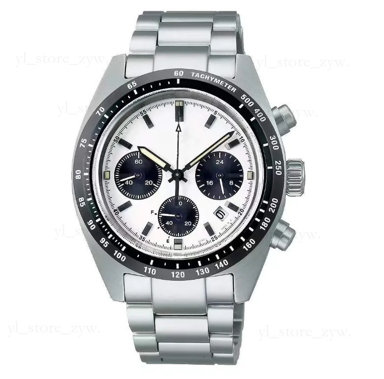 seikolys watch designer high quality 5a Wrist Watches Men Six Needles All Dials Work Quartz Top Luxury Chronograph Clock Fashion Steel Strap Bracelet seikowatch 2e7