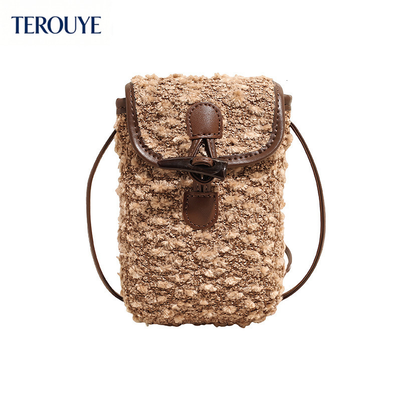TEROUYE Fashionable and minimalist shoulder bag autumn and winter new style Chinese ethnic style small square bag casual women's handbag retro