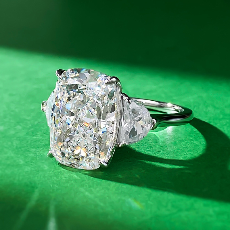 Longlong Gold Jewelry New S925 Silver 913 White G Color Egg High Carbon Diamond Ring Fashion Simple Ring 241216