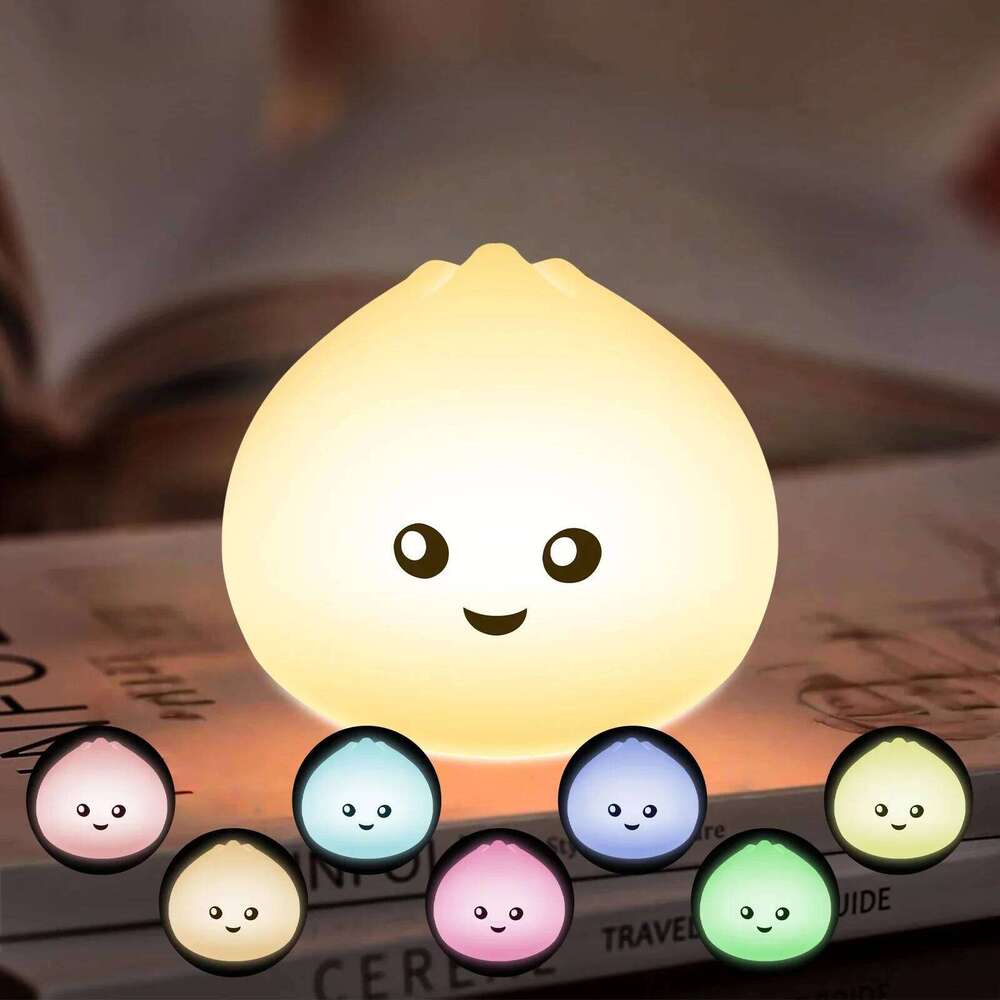 Creative Battery Powered Cute Light Baozi-shaped Silicone Soft Baby Night Sleeping Lighting Eye Protection for Bedroom Z260127