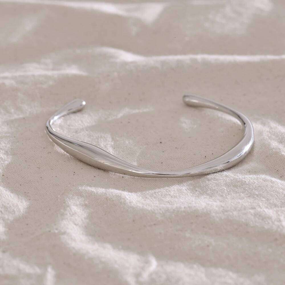 NiNice Minimalist 316L Stainless Steel Smooth Metal Round Cuff Bracelet Bangle Waterproof Distinctive Charm Jewelry New XJ260127