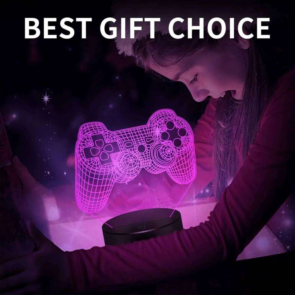 USB powered modern game controller LED night light, home bedroom table lamp, gamer birthday gift, lighting and decoration Z260127