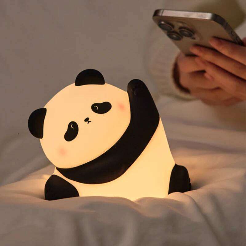 Panda LED Night Light Touch Sensor Cartoon Kid's Nightlights Silicone Child Holiday Christmas Gift Bedside Lamp Bedroom Decor Z260127