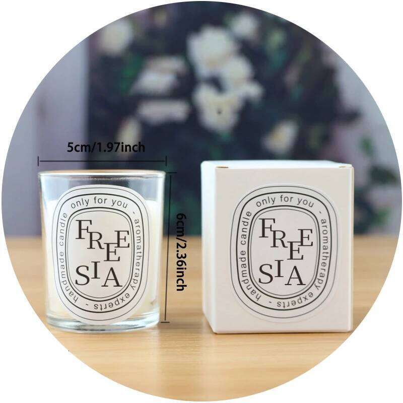 50g Smokeless Aromatic Creative Glass Cup Natural Soy Wax Scented Candles Wedding Home Decorative Candle Gifts Y260127