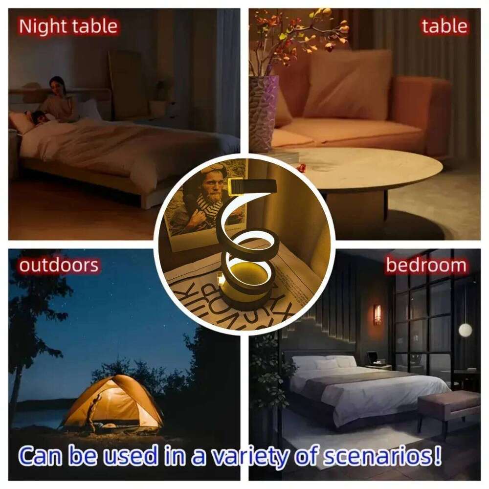Spiral table lamp, modern creative design, home decoration, suitable for dining living room, bedroom Z260127