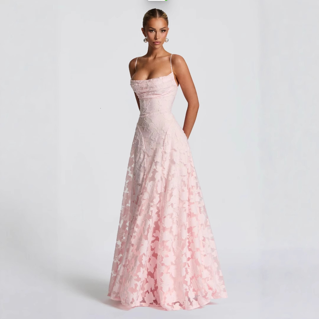 Beautiful Female Lead/sexy Suspender Chiffon Temperament Super Fairy Evening Gift Beach Long Dress Gentle Lady Sweet Luxury Women's Dress