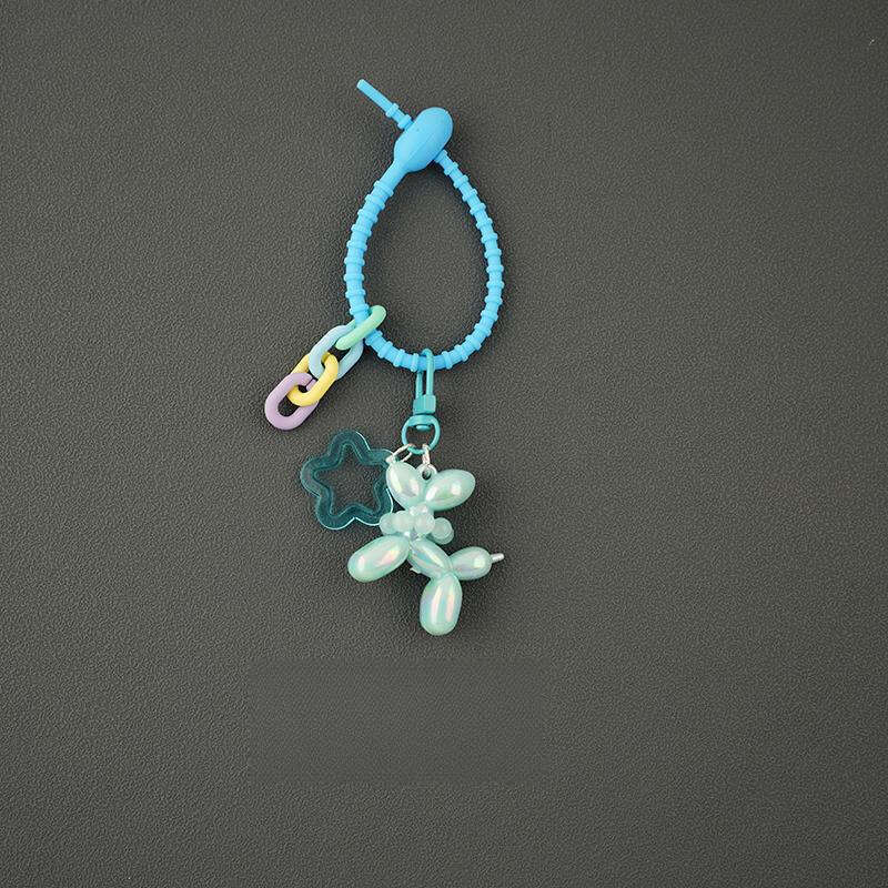 Dog-shaped jewelry keychain Dreamy Bubble pendant Beaded belt accessory for daily carrying of mobile phones and decorating bags