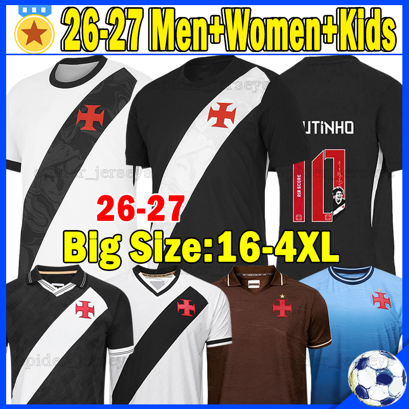 XXXL 4XL 25 26 Vasco da Gama Soccer Jerseys Retro 1997 98 2000 2010 CUESTA RAYAN 2025 2026 GOMEZ COUTINHO Men Uniforms Goalkeeper LEO JARDIM Football Shirts Kids Kits