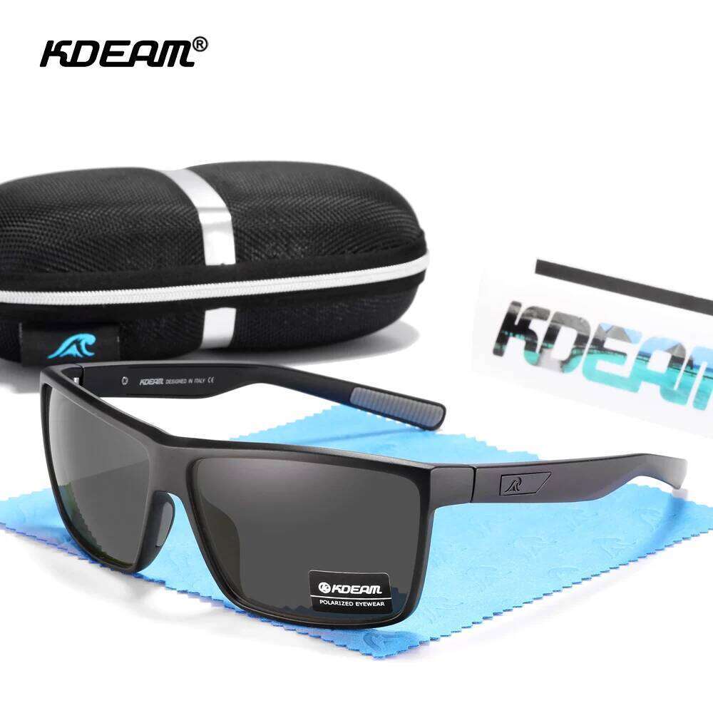 KDEAM Scratch Resistance Sunglasses Men Polarized 100% UV Protection Sun Glasses Integral Spring Hinges And Curved Temples KD029 Z260127