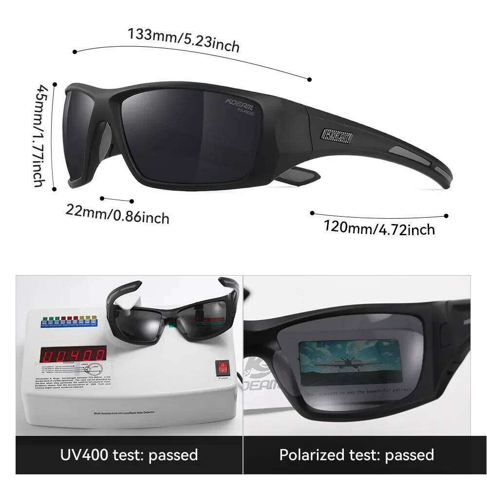 Brand KDEAM New Polarized Fishing Sunglasses for Men Women TR90 Frame Comfortable Anti Slip Luxury Design Fashion Sports Goggles Z260127