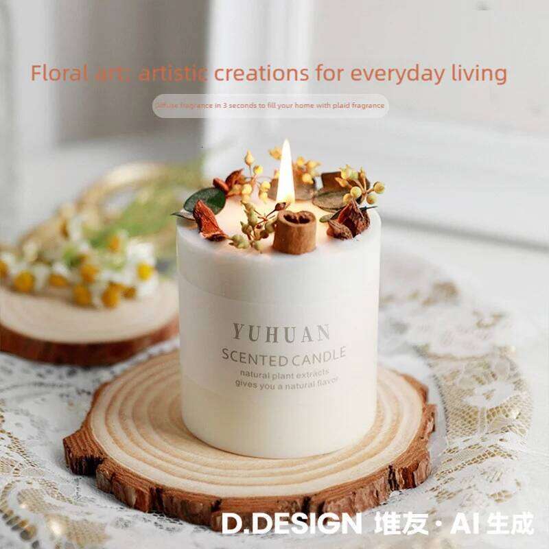 Dried Smokeless Aromatherapy Candles Bare Packaging Scented Candle Home Decora For Valentine's Holiday Decoration Y260127