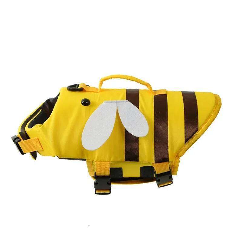 Jacket Life Vest Collar Harness Dog Swimming Summer Swimwear Little Bee Pet Clothes XJ260127