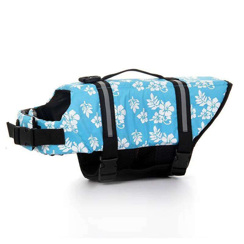 Reflective Summer Dog Adjustable Pet Swimwear Safety Vest Surfing Sailboat Enhanced Buoyancy Puppy Life Jacket XJ260127