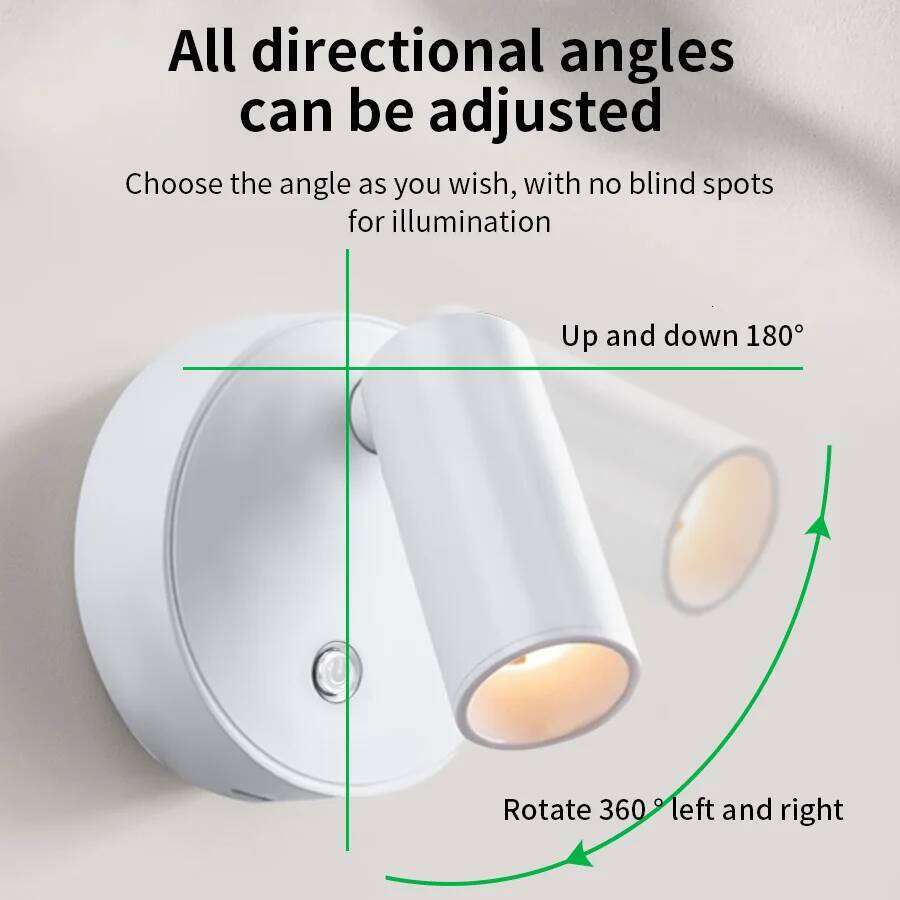 Magnetic Base USB Rechargeable LED Cordless Wall Light Touch Switch Black White Gold Silvery Dimmable Bedside Lamp For Reading Z260127