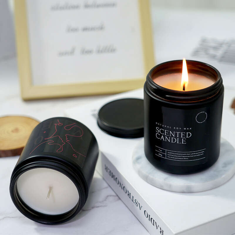 Source Factory Large Capacity Soy Wax Glass Cup Container Aromatherapy Home Fragrance Candle Gift Y260127