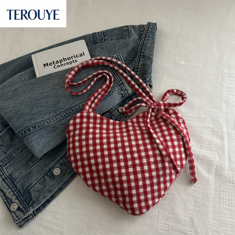 TEROUYE Loose and large capacity checkered design women's armpit bag autumn and winter new fashion versatile style trendy handbag luxury