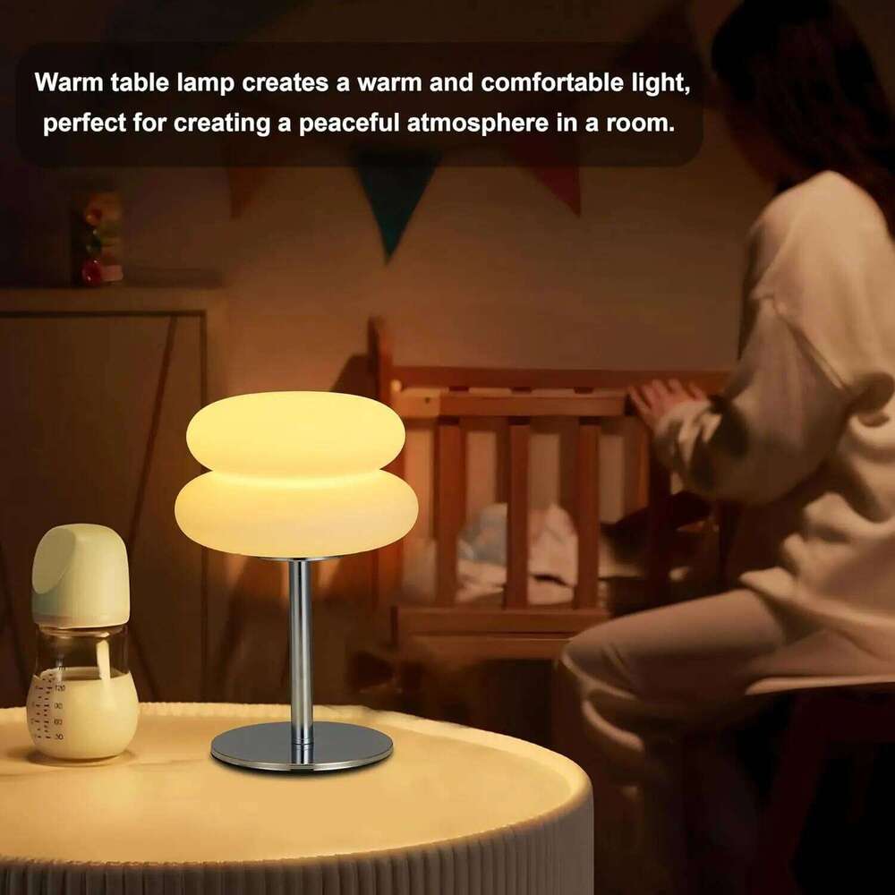 Macaron Table Lamp Atmosphere Lamps Trichromatic Dimming Living Room Eye Protection Night Light Girl Bedroom Bedside DecorNot Z260127