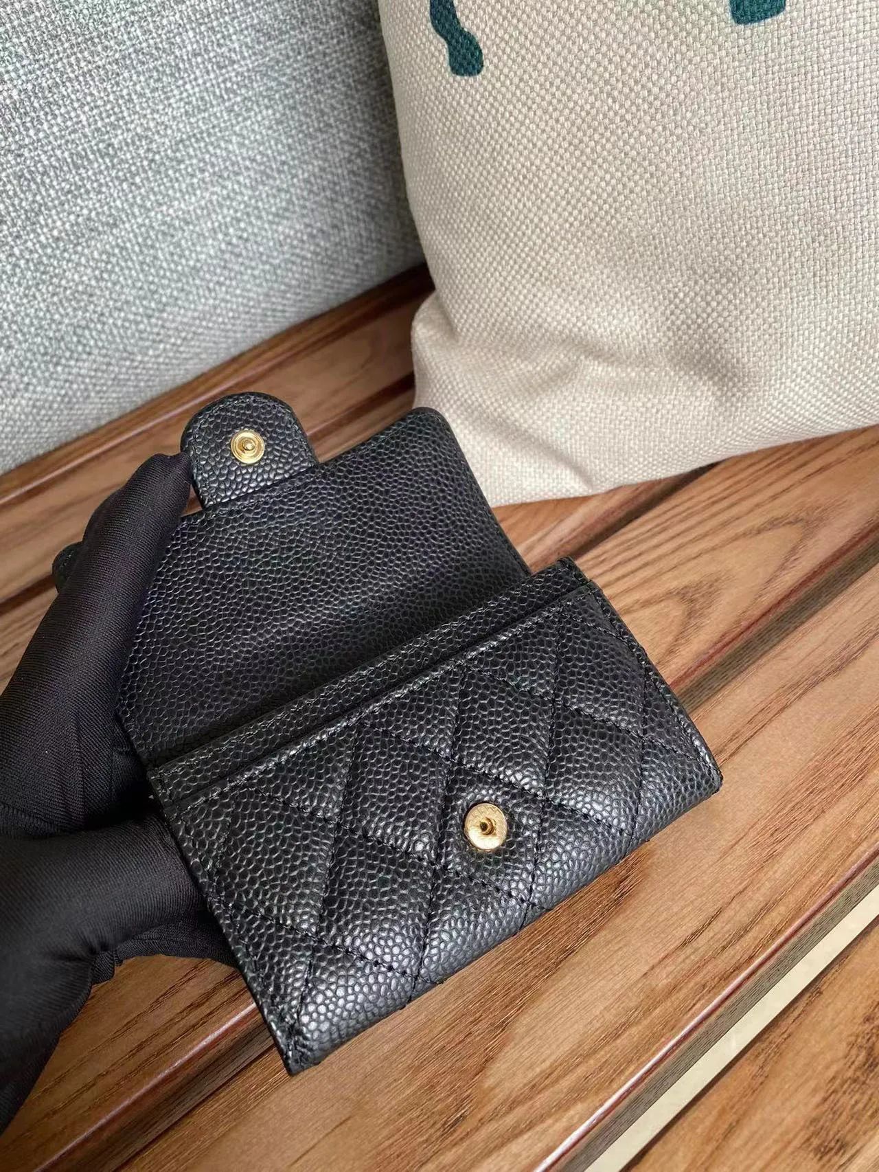 designer caviar purse Ladies Women Leather Wallets coin purse Credit Card Slot Mini Skinny Card Top Zip Coin Pouch Hobo Holde Luxury