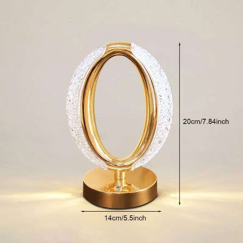 Cordless Crystal Touch Sensor Control LED Night Light Table Lamp Rechargeable Dimmable Bedroom Decoration Camping Lights Z260127