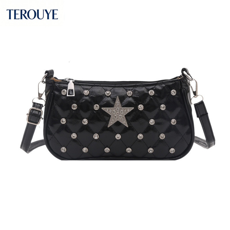 TEROUYE autumn and winter new Korean version niche bag design handbag diamond pattern trendy style fashionable women's shoulder bag