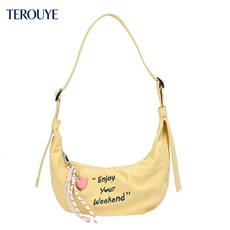TEROUYE Korean casual style nylon canvas bag autumn and winter new lightweight and versatile armpit bag fashion trend women's shoulder bag