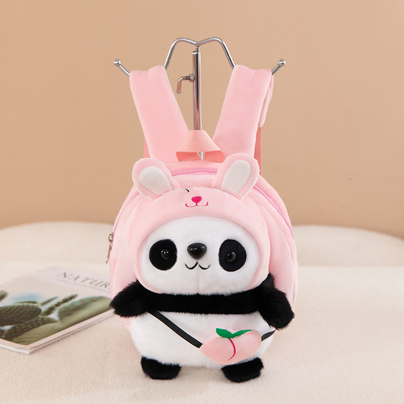 New Plush Toy Handsome Children's Panda Doll Avocado Strawberry Backpack Wholesale
