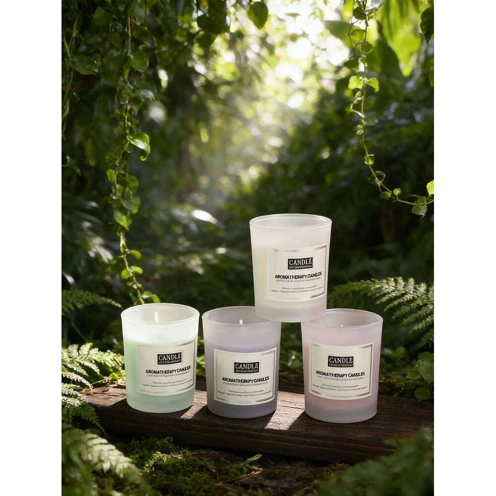 Frosted glass scented candle smokeless soy wax indoor fragrance companion gift for bedroom Y260127