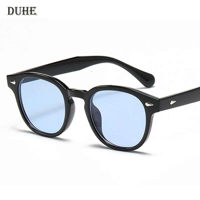 DUHE Retro Rivet Round Men's New Fashion Brand Small Frame Outdoor Women's Blue Yellow Driving Sunglasses Z260127