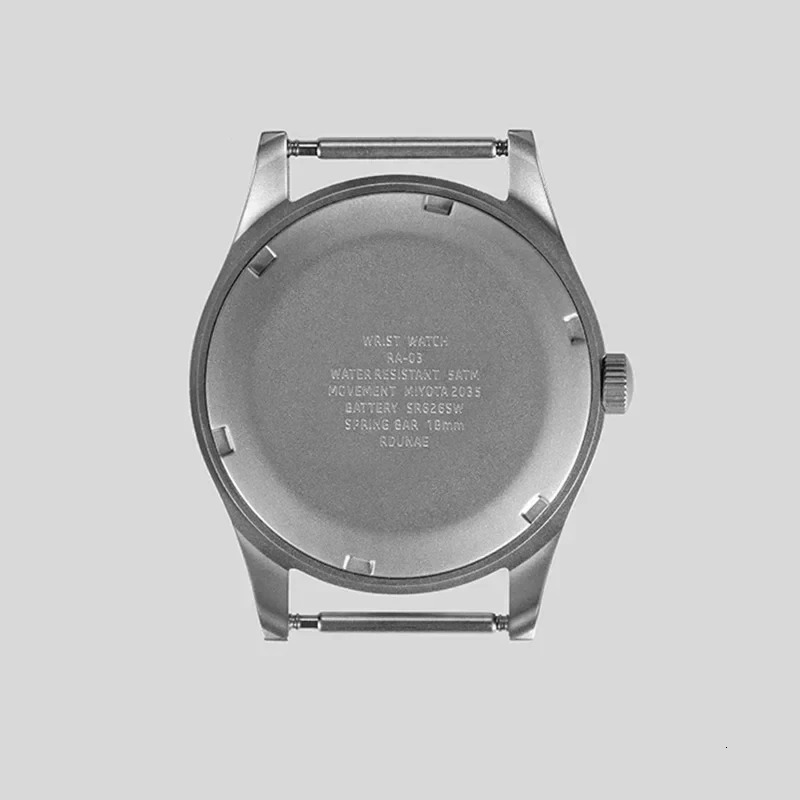 RDUNAE RA03 345mm Military Men Vintage Quartz Watch G10 Miyota 2035 Watches K1 Mineral Glass Stainless Steel Wristwatc 260124