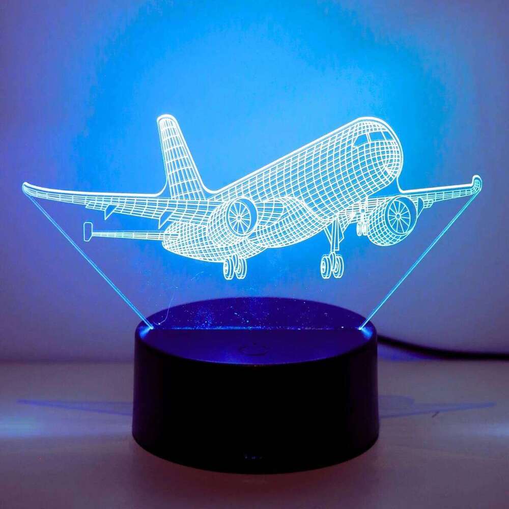 3D night light creative airplane design special for friends, decorating the room atmosphere as a holiday gift Z260127
