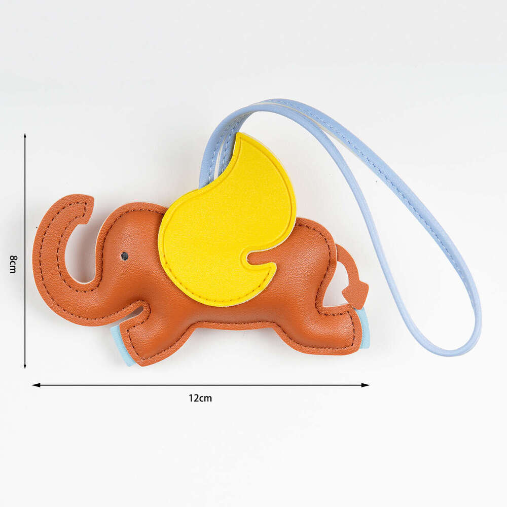 New Elephant Pendant Leather Creative Backpack Car Keychain 3D Accessories In Stock Wholesale S260126