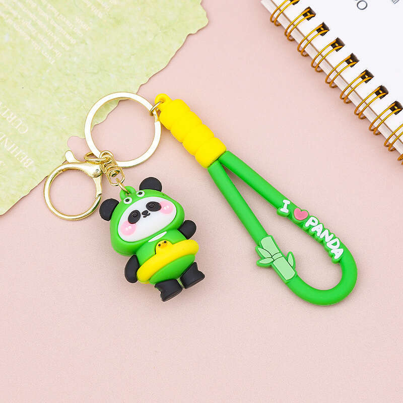 Cute Creative Kung Fu Panda Travel 3D Soft Rubber Doll Car Bag Keychain Pendant Gift S260126 0ec
