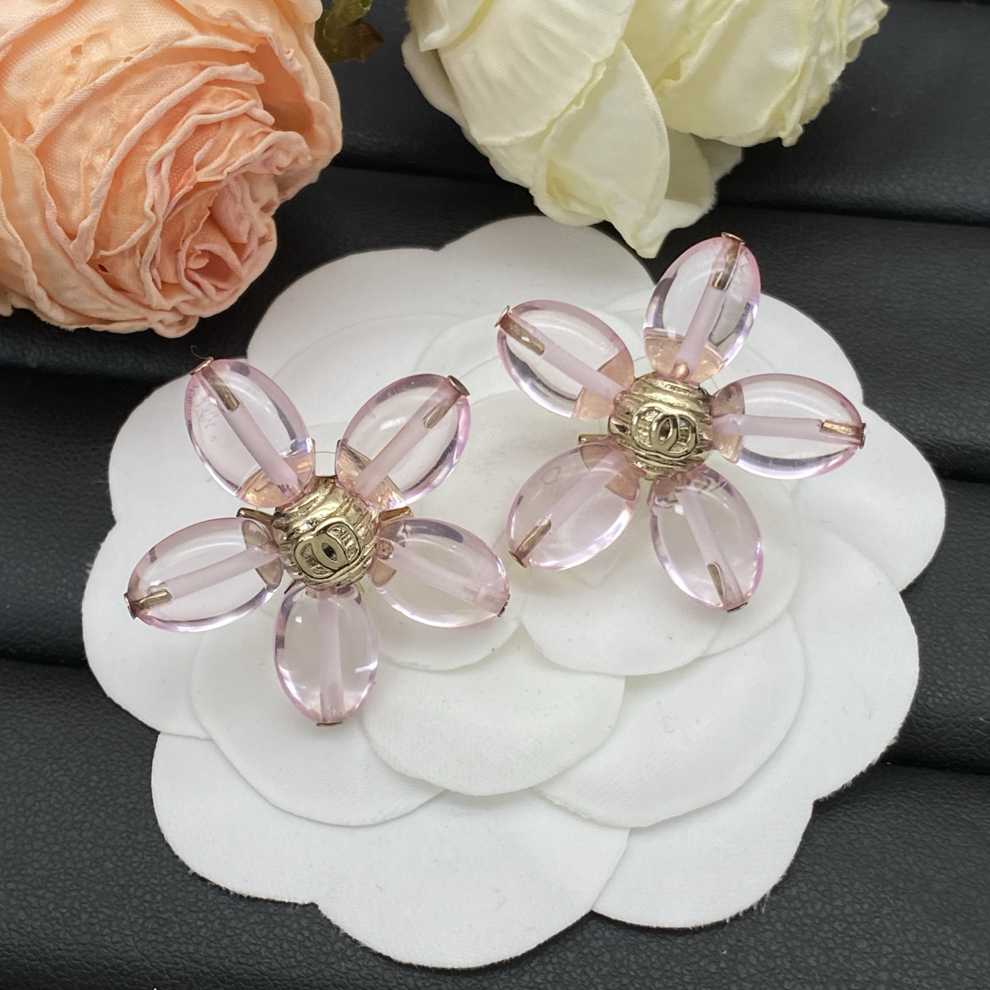 Designer Ear Stud Earrings Crystal Rhinestone Pearl Flower Real Gold Brass Copper Stamp Letter Earring Fashion Womens Girls Wedding Party Jewelry Accessories