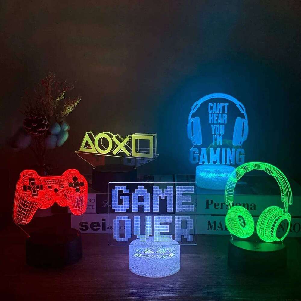 3D LED Party Setup Gaming Room Decoration USB Powered Night Light Table Lamp For Bedroom Decor Christmas Lights Z260127