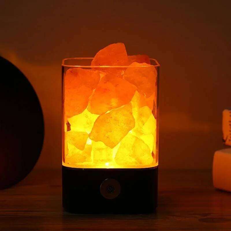 Usb Power Supply Natural Himalayan Salt Lamp Unique Crystal Salts Night Light Home Bedroom Lighting Decor Crafts 7 Color Lights Z260127