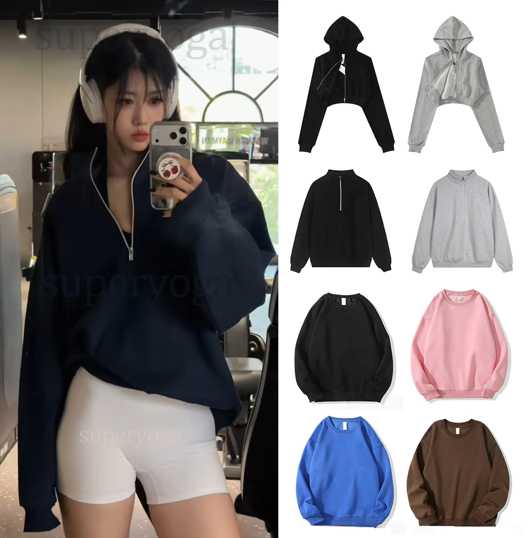 Alosetitys Women Clothes sets Zip-Up hoodie Sweatpants Set leggings Activewear Women Fitness Crop Top Women Fitness Clothing for Workout
