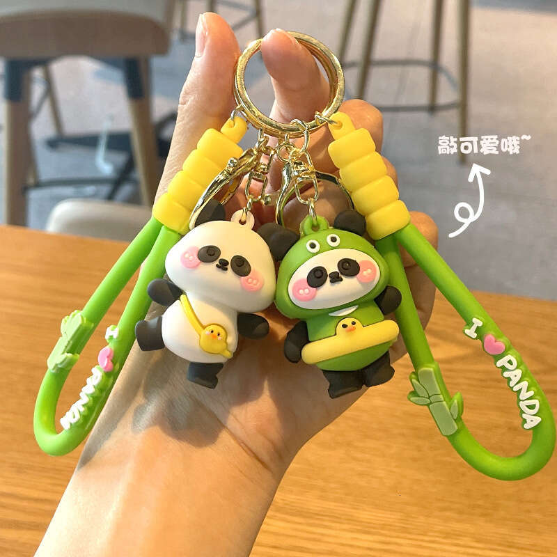 Cute Creative Kung Fu Panda Travel 3D Soft Rubber Doll Car Bag Keychain Pendant Gift S260126 4e3