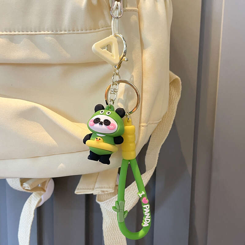 Cute Creative Kung Fu Panda Travel 3D Soft Rubber Doll Car Bag Keychain Pendant Gift S260126 66e