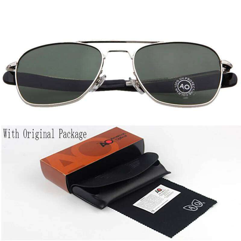 Fashion Sunglasses Men American Army Military Brand AO Sun Glasses For Male Optical Glass Lens de sol RS263 Z260127