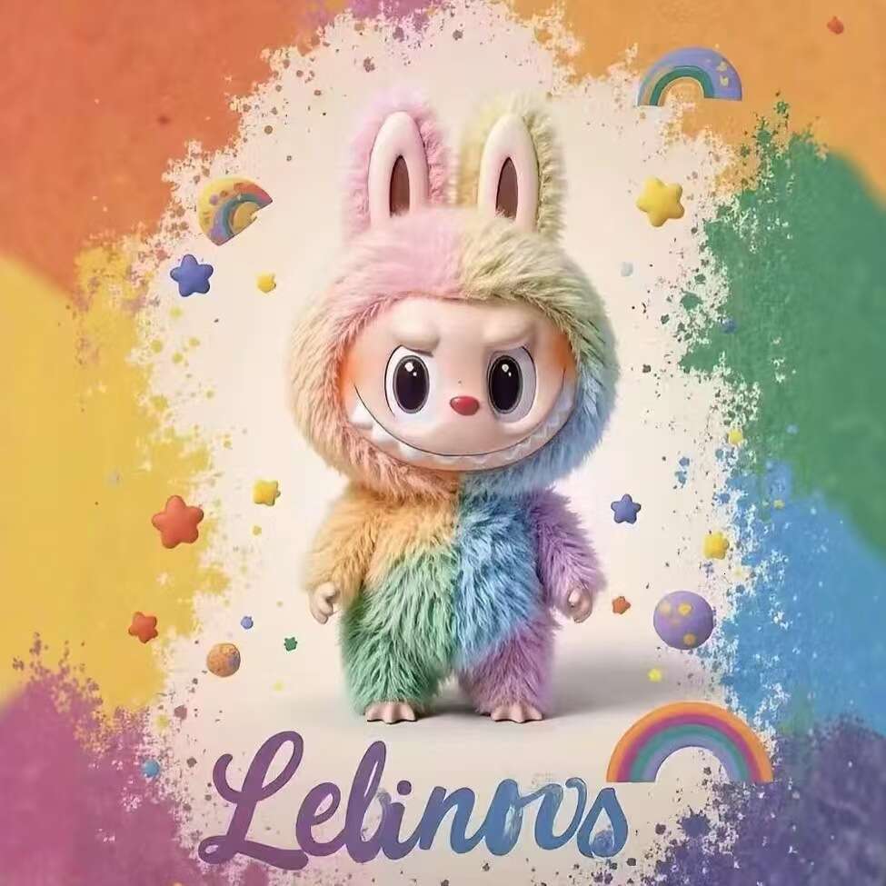 Lapubu high quality fourth generation plush doll wholesale, heart-pounding blind box, rubber face trend toy gift L260127