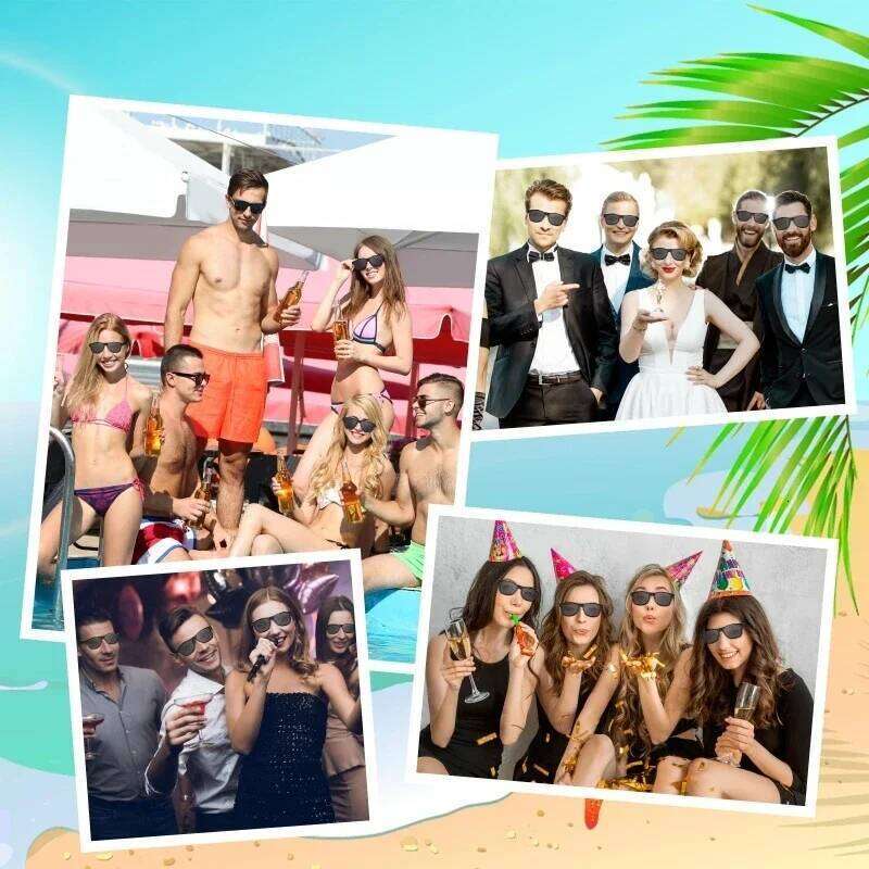 Square Bride and groom Shower Bridesmaid Gifts Wedding Supplies Bachelorette Party Gift Rice nail sunglasses Z260127