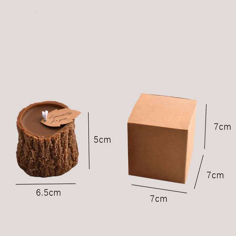 Forest Style Tree Stump Scented Candle, Accessories for Wedding Boxes, Creative Home Decoration, Holiday Gift Candle Y260127