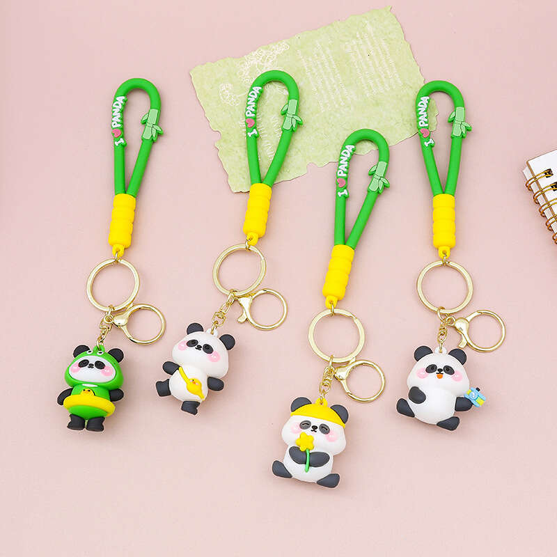 Cute Creative Kung Fu Panda Travel 3D Soft Rubber Doll Car Bag Keychain Pendant Gift S260126 0ec