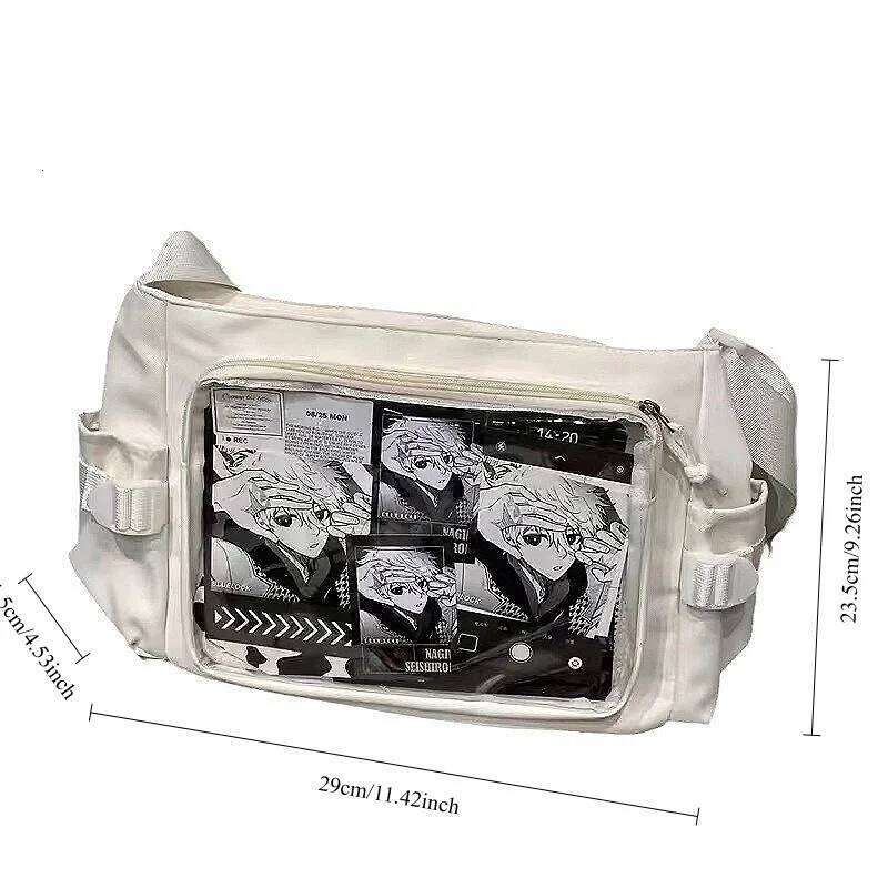 Japan Style Badge DIY Decoration Crossbody Bag New Transparent Postcard Display Shoulder Women Anime Expo Class Tote Itabag