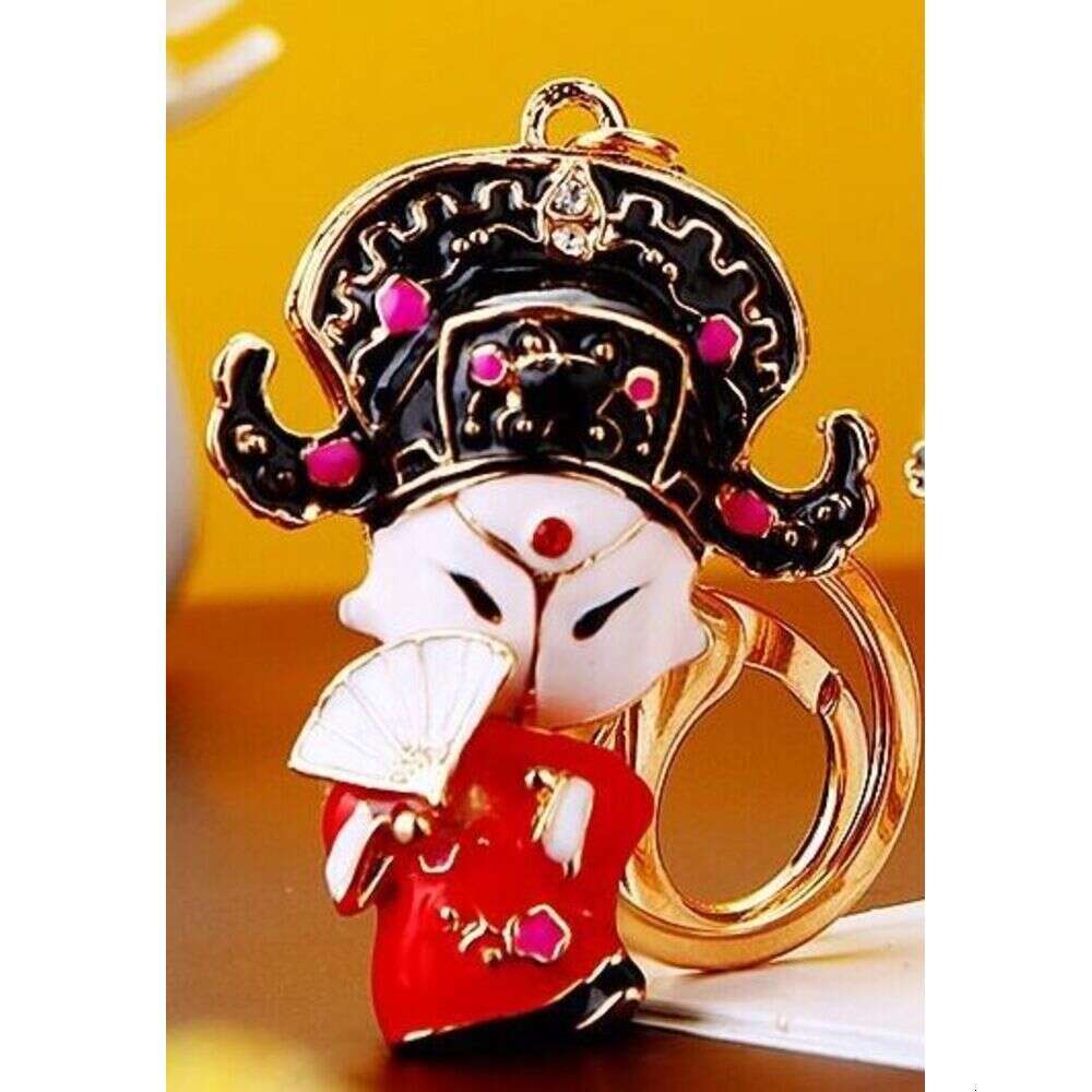 National Essence Opera Huadan Wusheng Car Women's Bag Pendant Keychain Creative Inlaid Diamond Gift Wholesale S260126