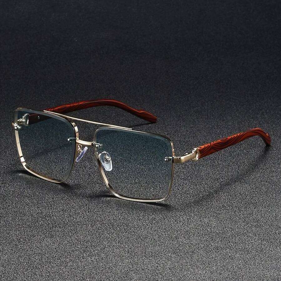 2025 Luxury Square For Men New Wooden Vintage Fashion Glasses Sunglasses Women Vacation Gafas De Sol Hombre Z260127