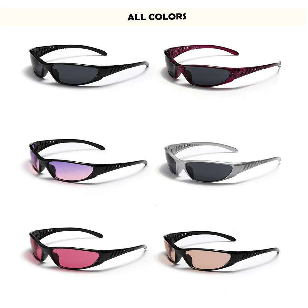 Y2K Men Color Hollowed Outdoor Driving UV400 Sunglasses Girls Net Red Hip Hop Gothic Women Sun Glasses 2025 Hot Z260127
