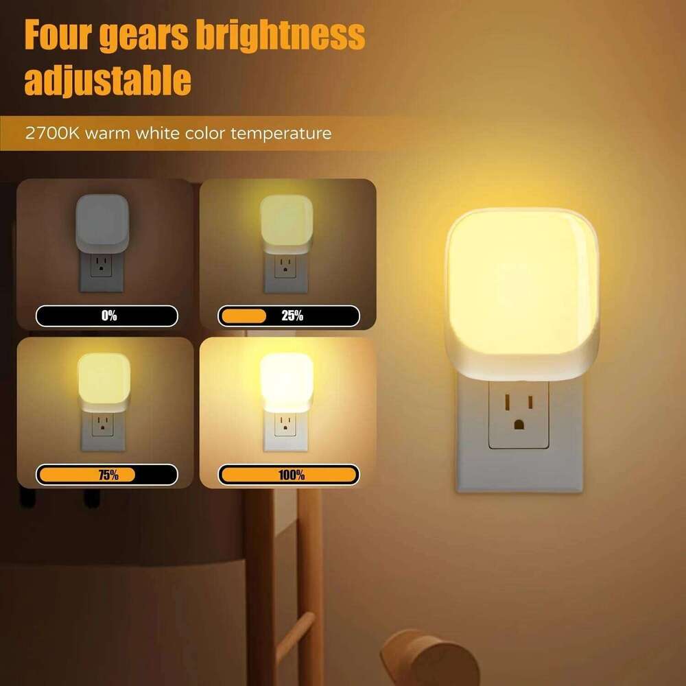 1pc/2pcs in Lights Nightlight Plug Into Wall Dusk to Dawn Sensor LED Night Light for Bedroom, Hallway, Kitchen Z260127